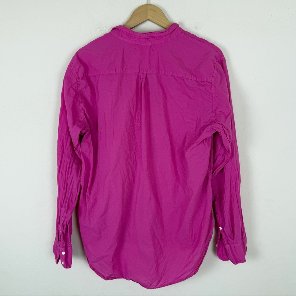 Xirena Beau Cotton Poplin Long Sleeve Button Down Shirt Magenta Pink - Picture 4 of 10